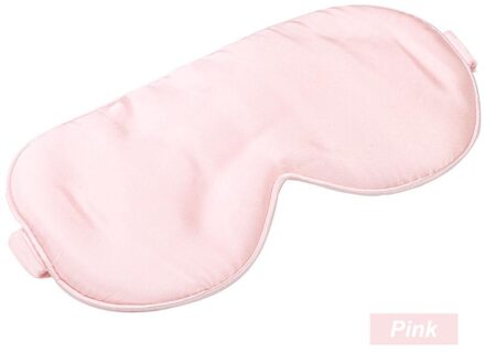 Glad Upscale Zijde Slaap Masker Soepel Oog Schaduw Draagbare Reizen Eyepatch Ademend Blinddoek Beschermende Nacht Slaapmasker Roze