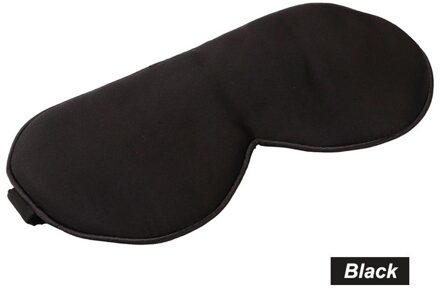 Glad Upscale Zijde Slaap Masker Soepel Oog Schaduw Draagbare Reizen Eyepatch Ademend Blinddoek Beschermende Nacht Slaapmasker zwart