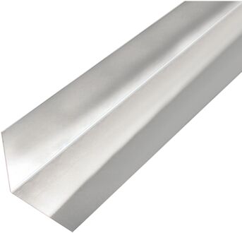 Gladde Plaat L-vorm - Aluminium - Natuur Onbehandeld - Gefacetteerd - 50x2000x0,5mm