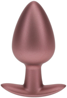 Gladde Siliconen Anale Plug - Groot - 3,5 / 8,9 cm - Roségoud