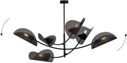 Gladio plafondlamp, zwart, 6-lamps
