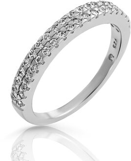 'Glam' Damesring van 925 Sterling Zilver - Zilver ZR-7536 - O 1/2