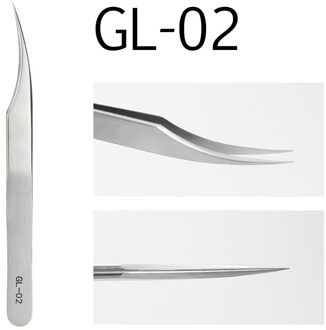 Glamlash Esd St Sa 6A-SA Serie Anti-Statische Pincet Gebogen Tweezer Straight Tip Tweezer Make-Up Tool GL-02