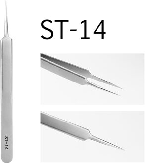Glamlash Esd St Sa 6A-SA Serie Anti-Statische Pincet Gebogen Tweezer Straight Tip Tweezer Make-Up Tool ST-14