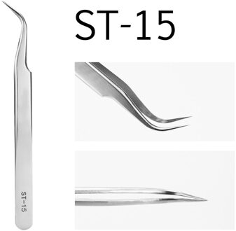 Glamlash Esd St Sa 6A-SA Serie Anti-Statische Pincet Gebogen Tweezer Straight Tip Tweezer Make-Up Tool ST-15