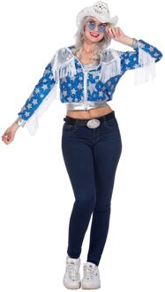 Glamorous Pailletten Jasje Sterren Vrouwen Blauw