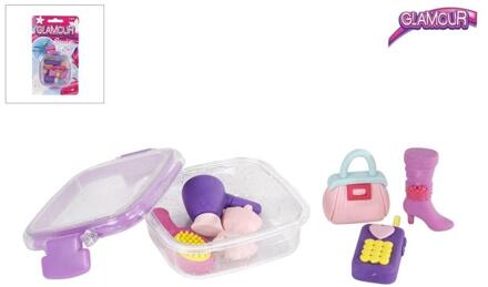 Glamour meiden gummetjes 8-delig multi