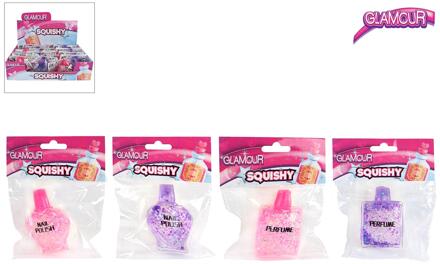 Glamour Squishy knijpflesje parfum/nagellak 7cm verschillende
