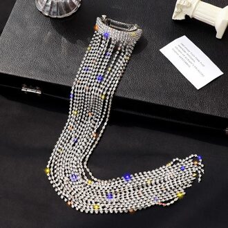 Glans Vol Strass Haarspelden Voor Vrouwen Bijoux Lange Tassel Crystal Haaraccessoires Bruiloft Sieraden