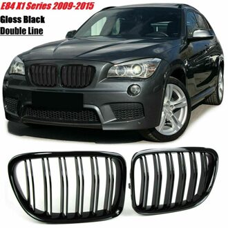 Glanzend Zwart Voorbumper Dual Slat Front Nier Grill Grille Voor-Bmw X1 Serie E84 Sdrive Xdrive
