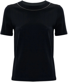 Glanzende Crewneck T-shirt Kocca , Black , Dames - 2Xl,Xl,L,M,S,Xs