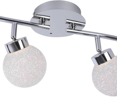 Glanzende RGBW LED plafondlamp Miko met AB chroom, transparant