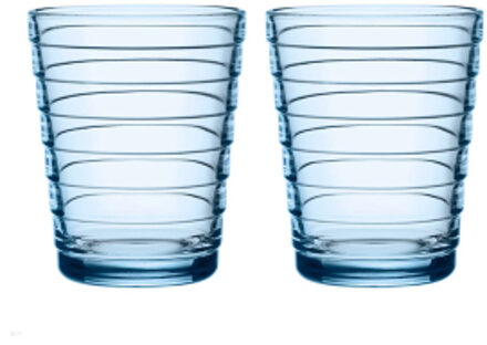 Glas Aino Aalto - Aqua - 220 ml - 2 stuks Blauw