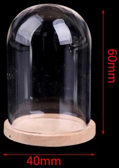 Glas Bloem Display Cloche Bell Jar Dome Onsterfelijke Behoud + Houten Base Eeuwige Bloem Glas Cover Home Decor Vazen