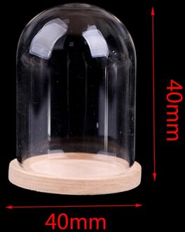 Glas Bloem Display Cloche Bell Jar Dome Onsterfelijke Behoud + Houten Base Eeuwige Bloem Glas Cover Home Decor Vazen