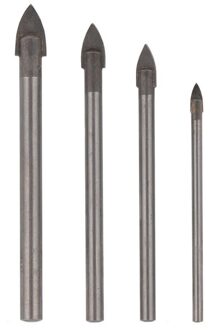 Glas boorset - 4-delig - 3 - 5 - 6 en 8 mm - glasboren