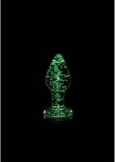 Glas Buttplug - Glow in the Dark - Klein