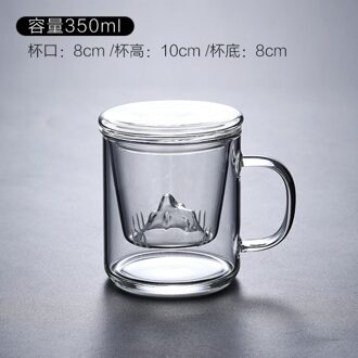 Glas Chinese Stijl Thee Mok Met Deksel Filter Koffie Kopjes Thee Set Mokken Bier Drinken Kantoor Mok Transparant Drinkware Glas cups Nieuw doorzichtig