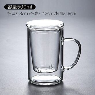 Glas Chinese Stijl Thee Mok Met Deksel Filter Koffie Kopjes Thee Set Mokken Bier Drinken Kantoor Mok Transparant Drinkware Glas cups Nieuw groen