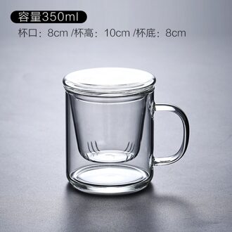 Glas Chinese Stijl Thee Mok Met Deksel Filter Koffie Kopjes Thee Set Mokken Bier Drinken Kantoor Mok Transparant Drinkware Glas cups Nieuw Oranje