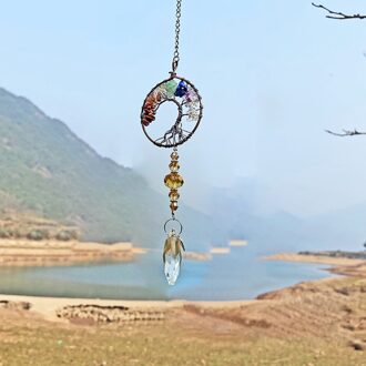 Glas Crystal Ball Prism Rainbow Maker Collectie Opknoping Suncatcher Bruiloft Decor Gunsten Style1