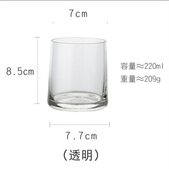 Glas Cup Hittebestendig Koffie Mok Draagbare Transparant Bier Mok Whiskey Glazen Beker 220Ml A 220ML