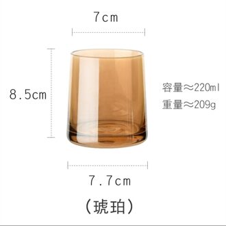 Glas Cup Hittebestendig Koffie Mok Draagbare Transparant Bier Mok Whiskey Glazen Beker 220Ml D 220ML