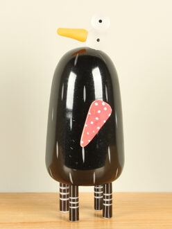 Glas decoratie ooievaar, 35 cm