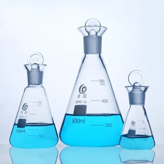 Glas Erlenmeyer Met Grond Glazen Stop 50-1000Ml Borosilicaatglas Erlenmeyer 100ml N0.24 2stk