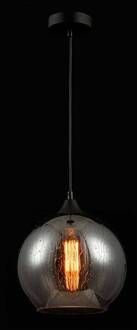 Glas-hanglamp bergen met regeneffect Ø 25cm rookgrijs, zwart