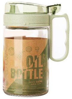 Glas Keuken Olie & Azijn Opslag Dispenser Lekvrije Sojasaus Cruet Glas groen