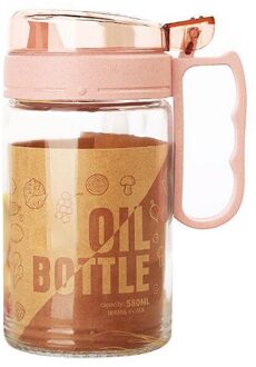 Glas Keuken Olie & Azijn Opslag Dispenser Lekvrije Sojasaus Cruet Glas oranje