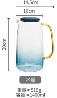 Glas Koud Water Pot Binnenlandse Hittebestendig Grote Capaciteit Theekopje Hittebestendig Explosieveilige Theepot Sap Pot single pot