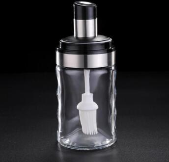 Glas Kruiden Tank Keuken Spice Kit Flessen Peper Lepel Kruiden Potten Olie Borstel Honing Container Voedsel Opslag Container Licht Groen