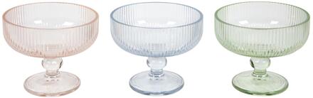 Glas op voet Lines 170ml Ø11,7x10cm verschillende