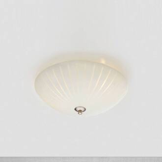 Glas-plafondlamp Cut, Ø 35 cm wit