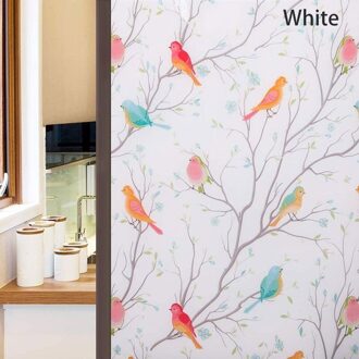 Glas Raamsticker Zelfklevende Statische Cling Privacy Window Film Anti Uv Isolatie Raamstickers Voor Glas Keuken Thuis decor wit / 30x100cm