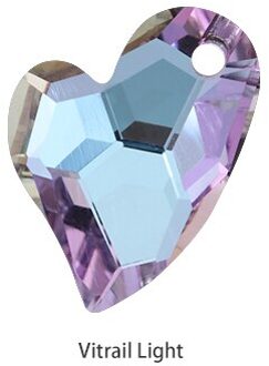 Glas Rhinestones Skew Hart Ketting Vrouwen Crystal Glitter Hangers Strass Decoratie voor Kleding Trui Kettingen Pendan Vitrail Ligh