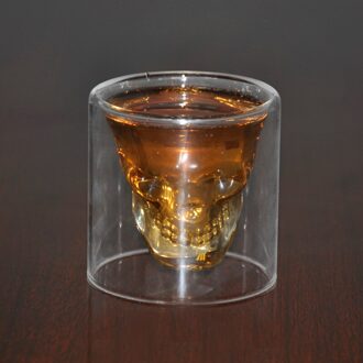Glas Skull Cup Vodka-Shot Whisky Wijn Thee Drinken Fles Decanter 1 stk 150ml cup
