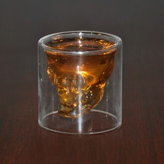 Glas Skull Cup Vodka-Shot Whisky Wijn Thee Drinken Fles Decanter 1 stk 25ml cup