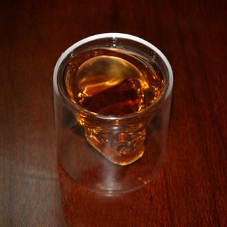 Glas Skull Cup Vodka-Shot Whisky Wijn Thee Drinken Fles Decanter 1 stk 75ml cup