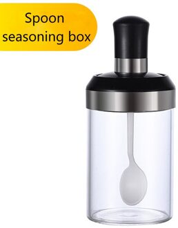 Glas Spice Containers Kruiden Jar Met Lepel Olie Honing Zout En Peper Dispenser Fles Keuken Accessoires G229165A