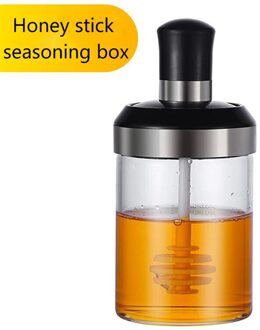 Glas Spice Containers Kruiden Jar Met Lepel Olie Honing Zout En Peper Dispenser Fles Keuken Accessoires G229166A