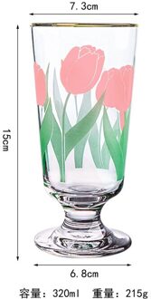 Glas Thee Melk Cups Met Schaal Koffie Mok Party Drinkware Tumbler Water Kopjes Melk Sap Cup Anniversary Drinkware S1 outline in goud