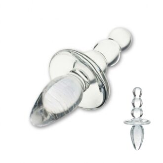 Glas Titus Beaded Glazen Butt - Buttplug