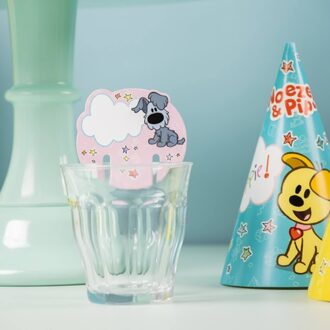 Glasdecoratie Woezel En Pip (6st) Multikleur - Print