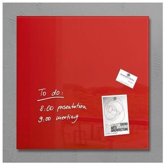 Glasmagneetbord Sigel Artverum 480x480x15mm rood