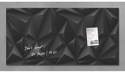 Glasmagneetbord Sigel Artverum 910x460x15mm Black Diamond