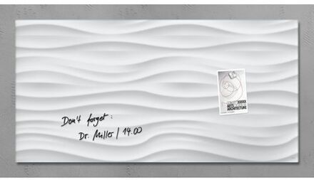 Glasmagneetbord Sigel Artverum 910x460x15mm White Wave