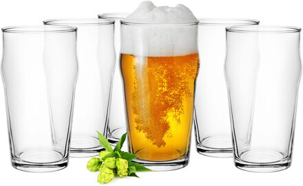 Glasmark Bierglazen - 6x - pils glas - 530 ml - glas - speciaal bier - Bierglazen Transparant